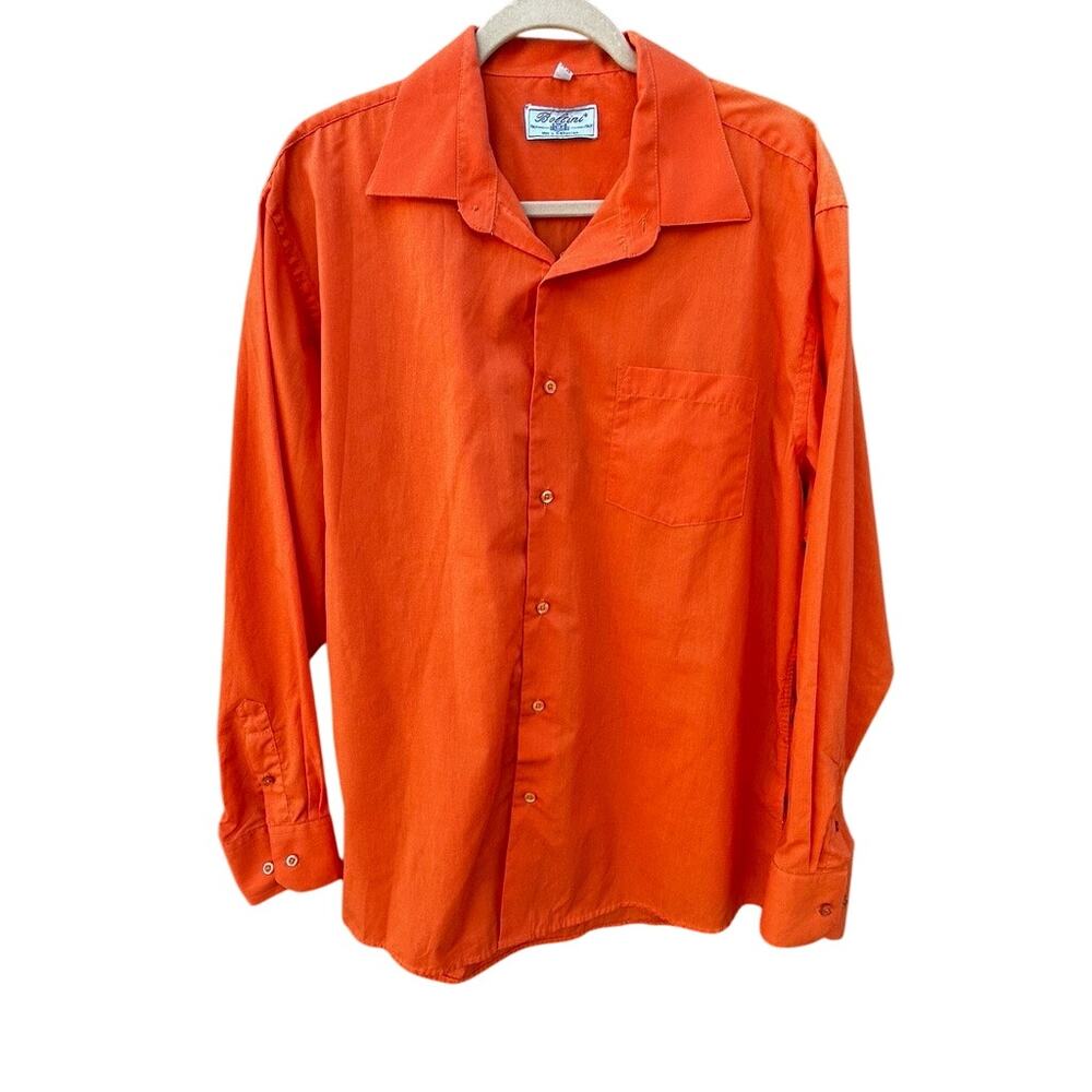 Boltini Italy Mens Button Up Shirt Size XL Long Sleeve Dress Shirt EUC